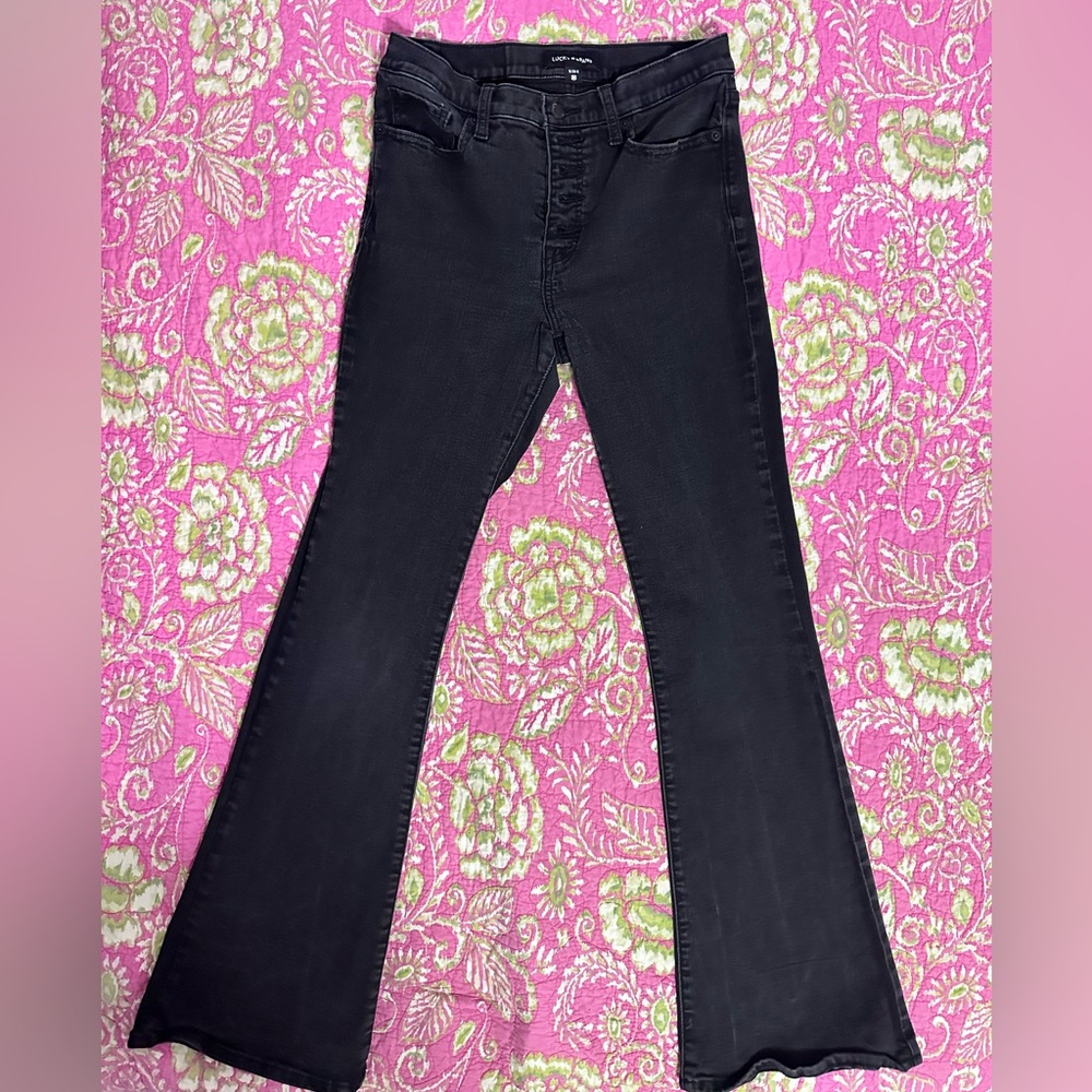 Lucky Brand Women's High Rise Stevie Flare Jean in Black